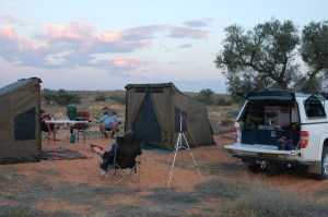 Our Campsite out in the middle of the Simpson Desert