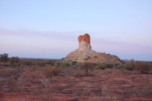 Chambers Pillar at sunrise